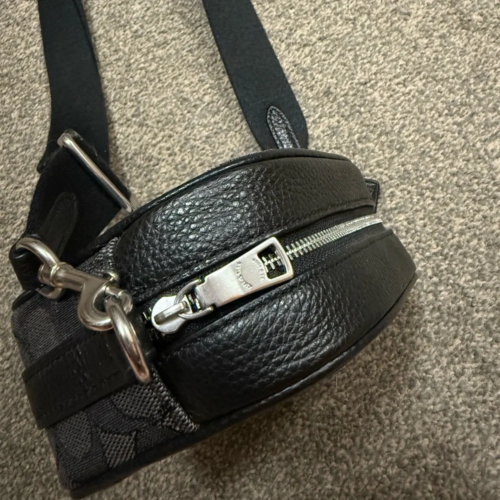 Coach C9120 Demsey Camera Shoulder Bag Canvas x Leather Black Signature - Picture 8 of 12